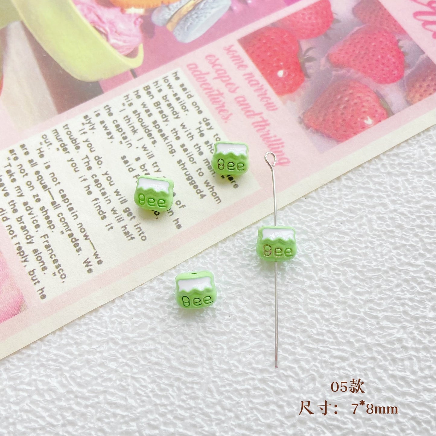 10Pcs Color Splicing Bow Alloy Letter Love Wings Kitten Gloves DIY Beaded Bracelet Mobile Phone Chain Material