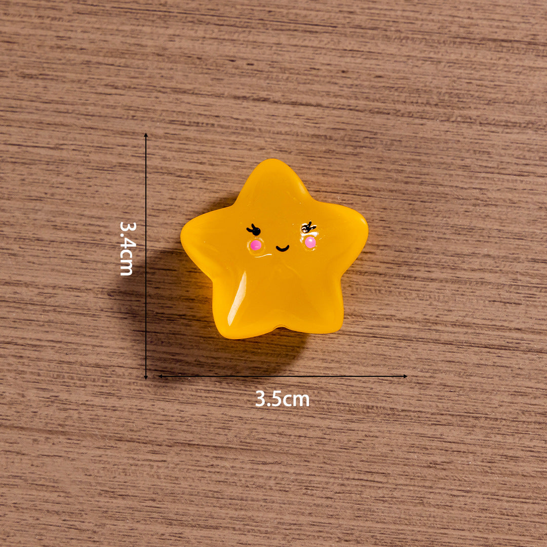 15pcs /3.5cm Luminous Cartoon Stars Moon Clouds DIY Jewelry Resin Accessories