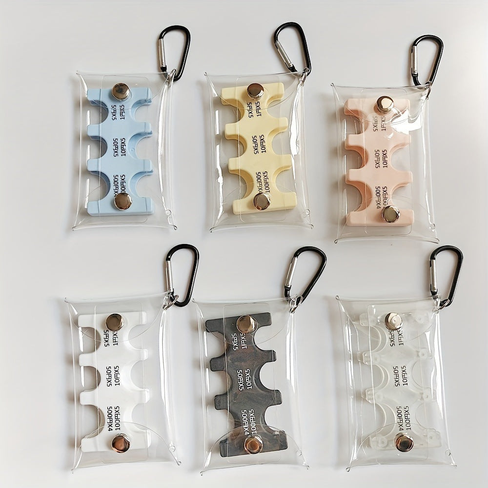 Coin Clip Change Storage Bag Portable Small Wallet Anti-Lost Clip Japanese Coin Classification Travel Transparent Card Bag