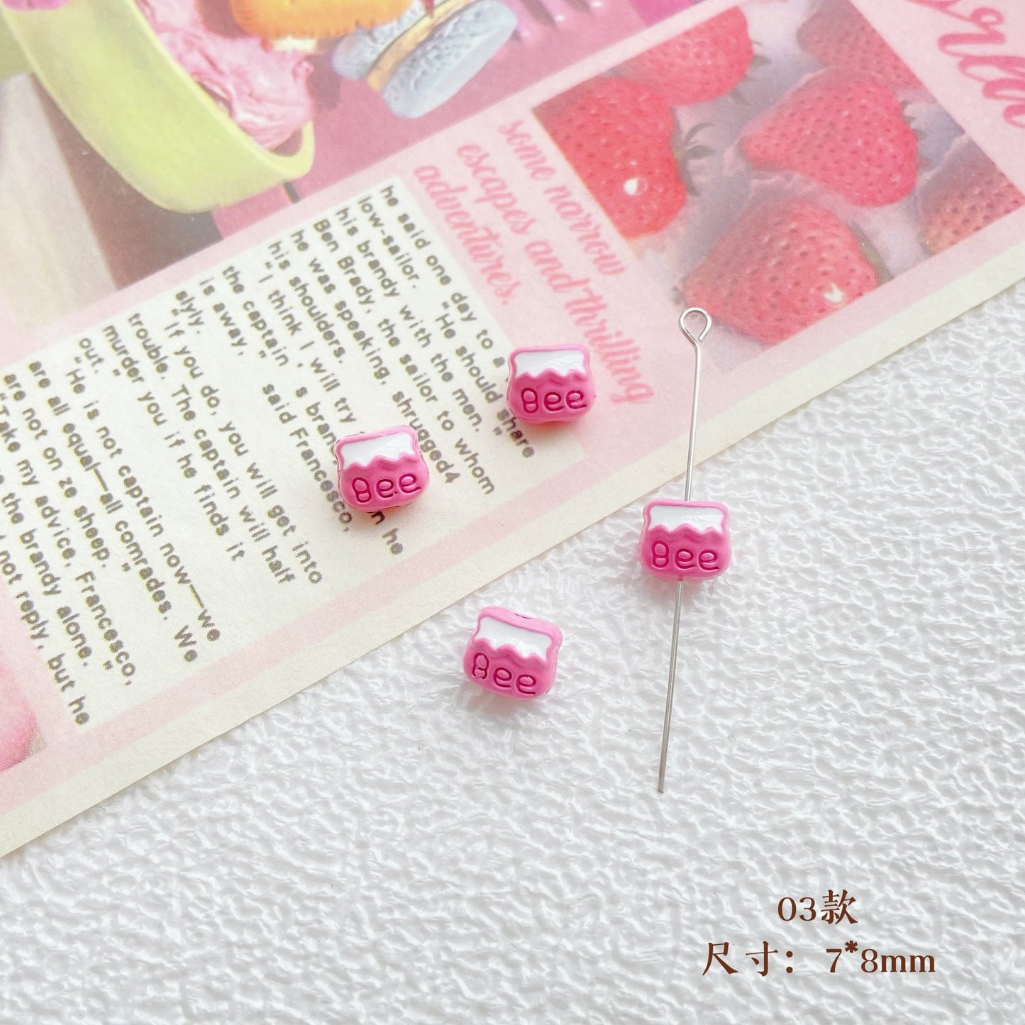 10Pcs Color Splicing Bow Alloy Letter Love Wings Kitten Gloves DIY Beaded Bracelet Mobile Phone Chain Material