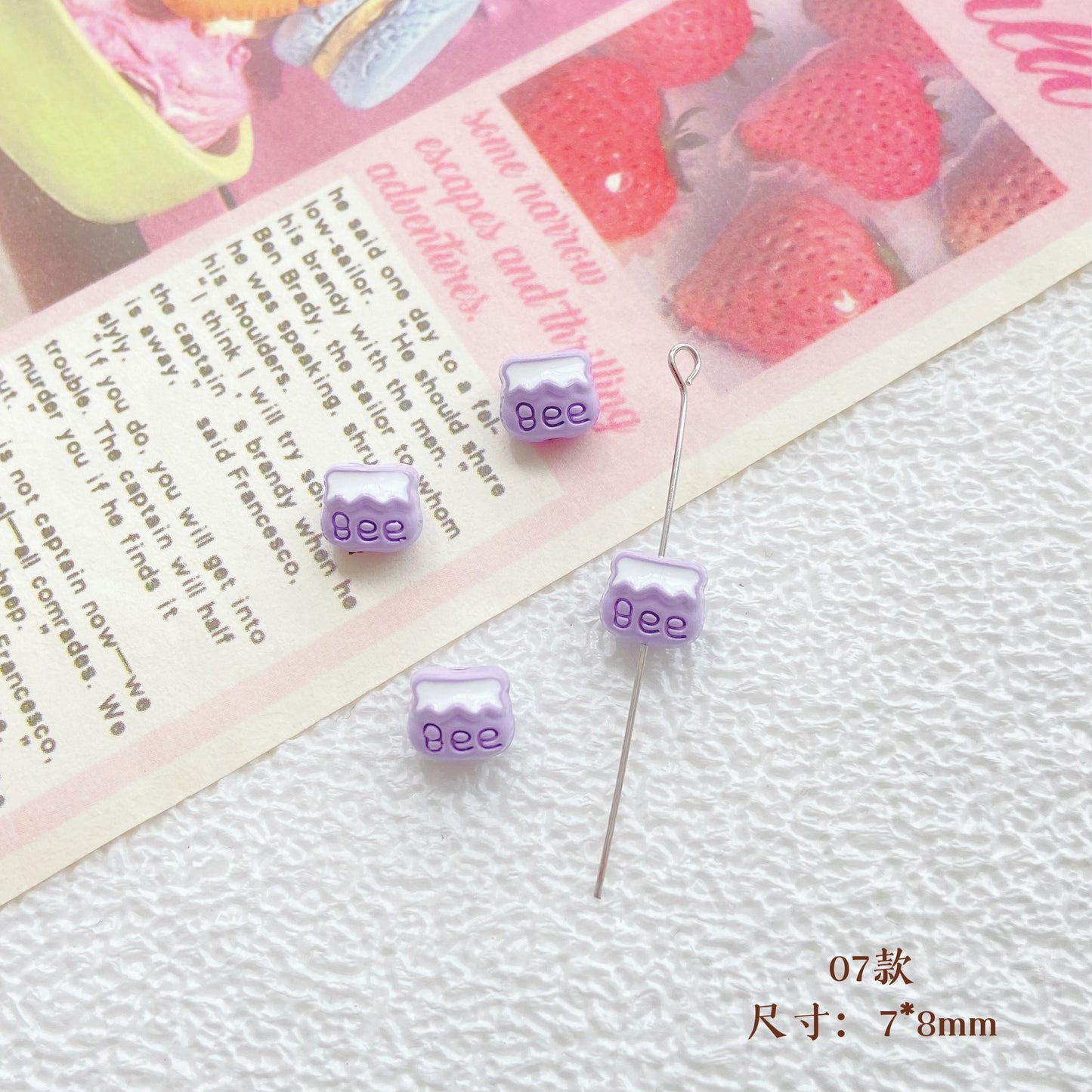 10Pcs Color Splicing Bow Alloy Letter Love Wings Kitten Gloves DIY Beaded Bracelet Mobile Phone Chain Material