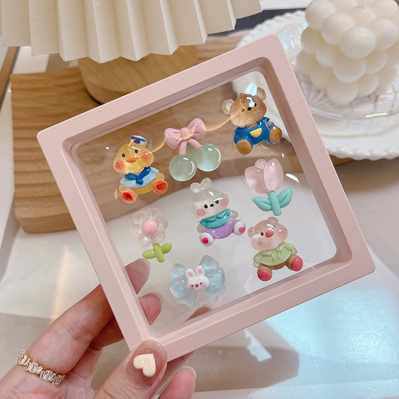 3D Three-dimensional Cartoon Car Interior Decoration, The Back Contains A Non-marking Sticker