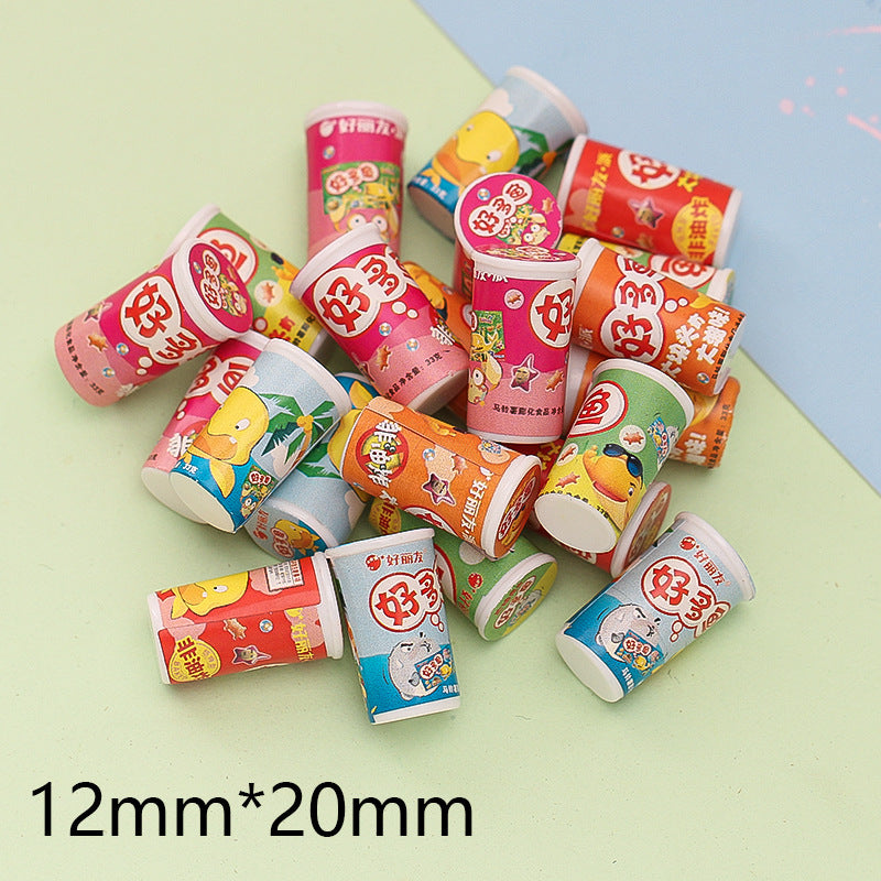 20pcs / Compilations Three-dimensional HEYTEA Portable Cup DIY Small Toy Car Micro Convenience Store