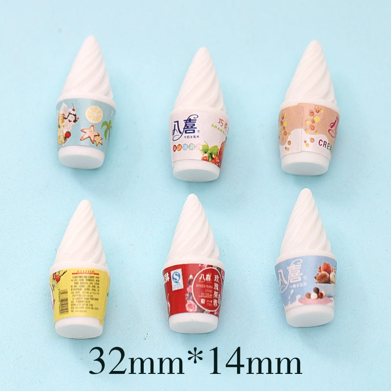 20pcs / Compilations Three-dimensional HEYTEA Portable Cup DIY Small Toy Car Micro Convenience Store