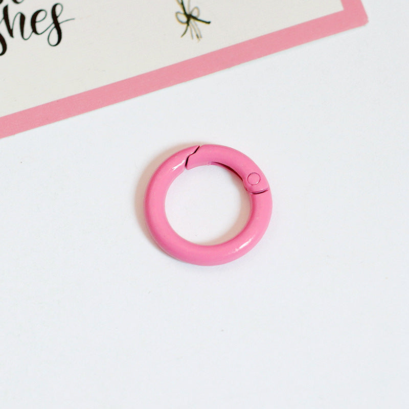 5PCS DIY jewelry accessories 25mm metal paint color card ring spring opening ring