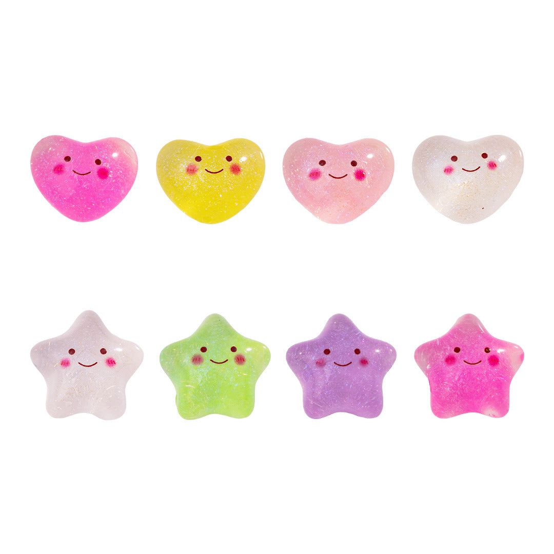 Cartoon handmade luminous sparkling stars DIY