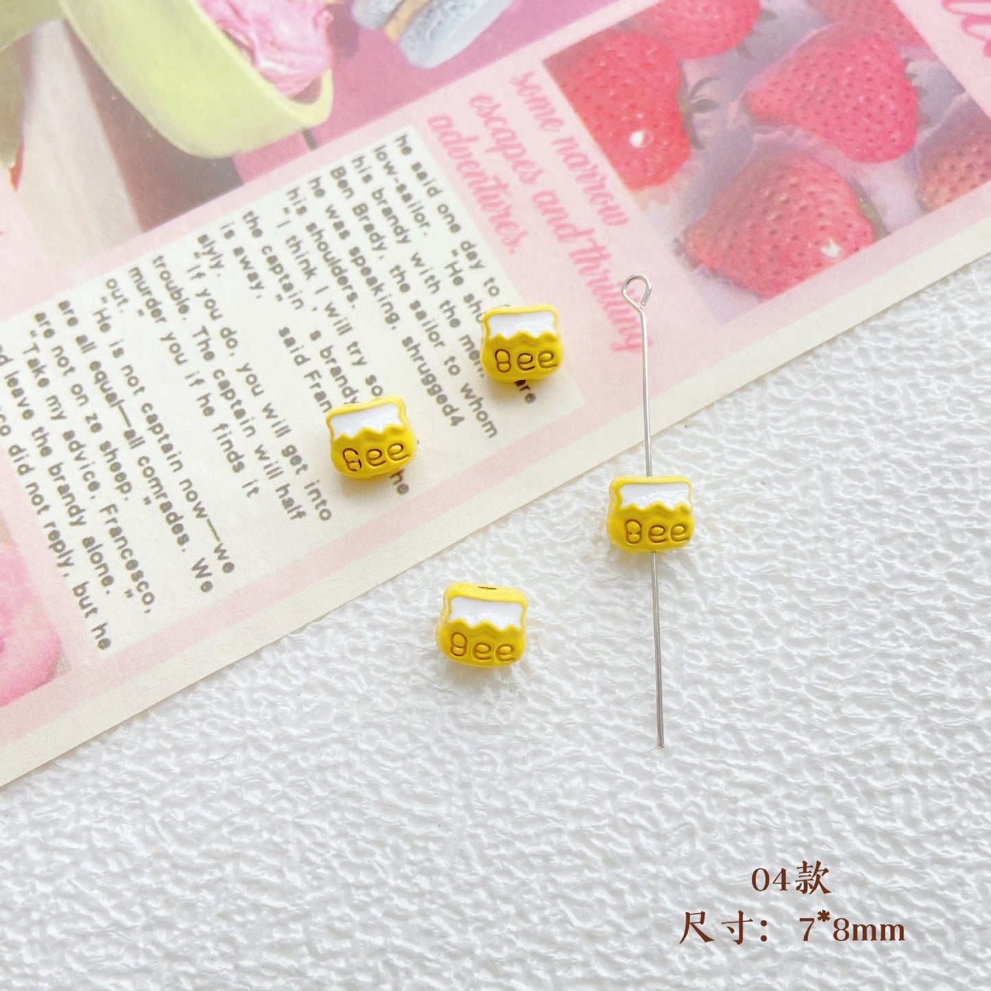 10Pcs Color Splicing Bow Alloy Letter Love Wings Kitten Gloves DIY Beaded Bracelet Mobile Phone Chain Material