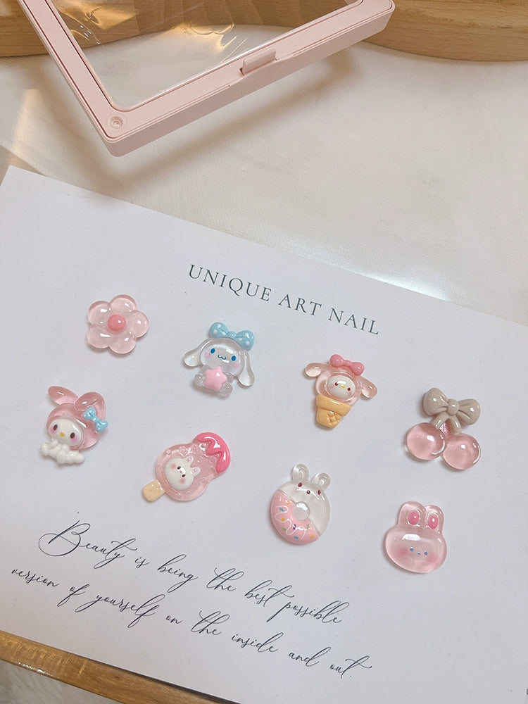 3D Three-dimensional Cartoon Car Interior Decoration, The Back Contains A Non-marking Sticker