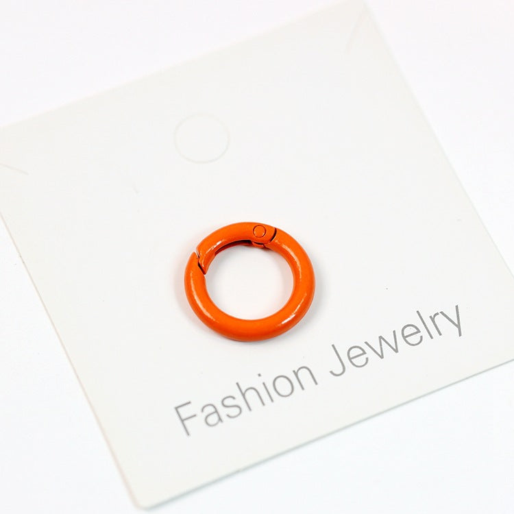 5PCS DIY jewelry accessories 25mm metal paint color card ring spring opening ring