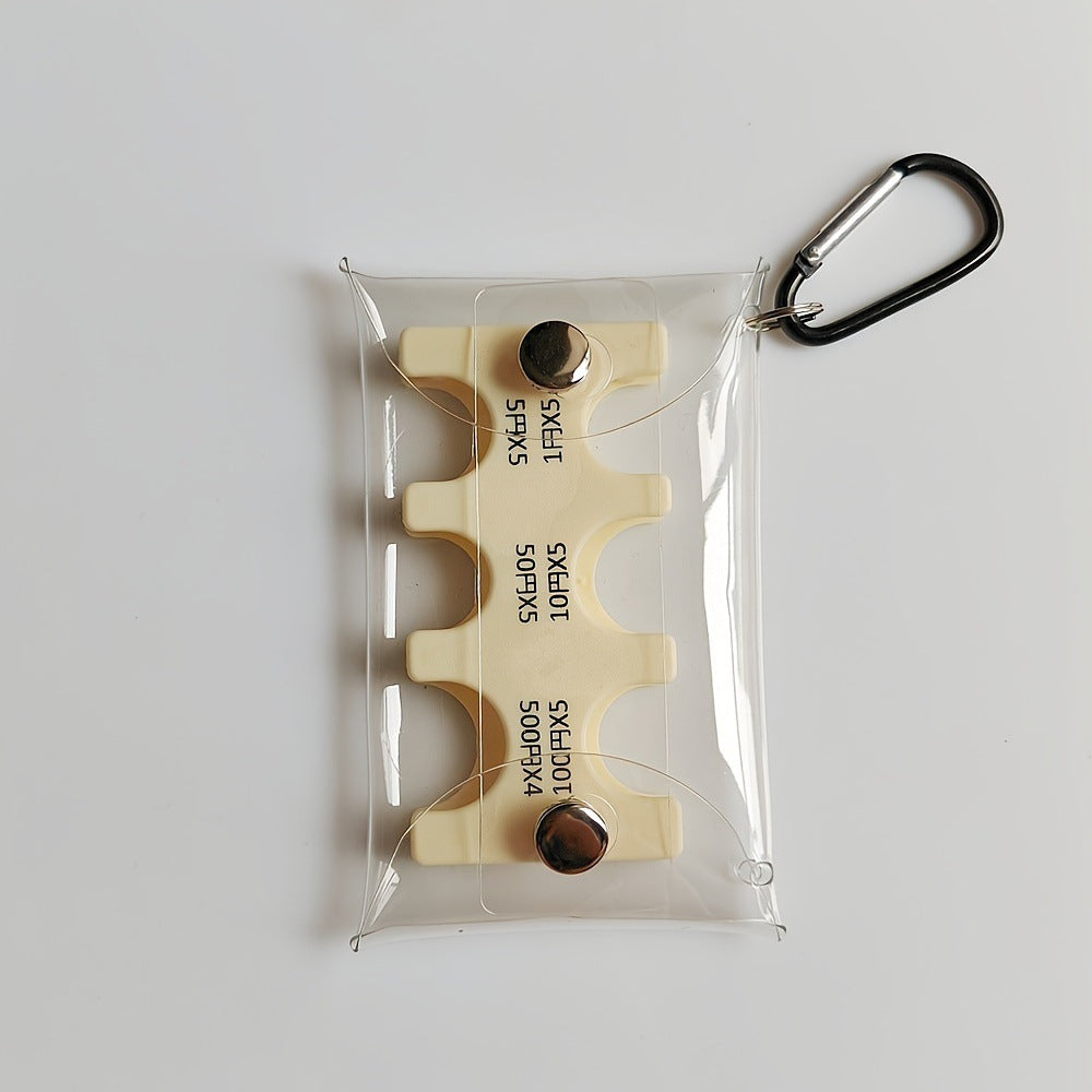 Coin Clip Change Storage Bag Portable Small Wallet Anti-Lost Clip Japanese Coin Classification Travel Transparent Card Bag