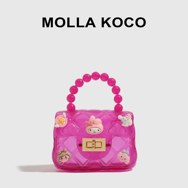 Little girl bag cute transparent silicone children's messenger bag shoulder bag