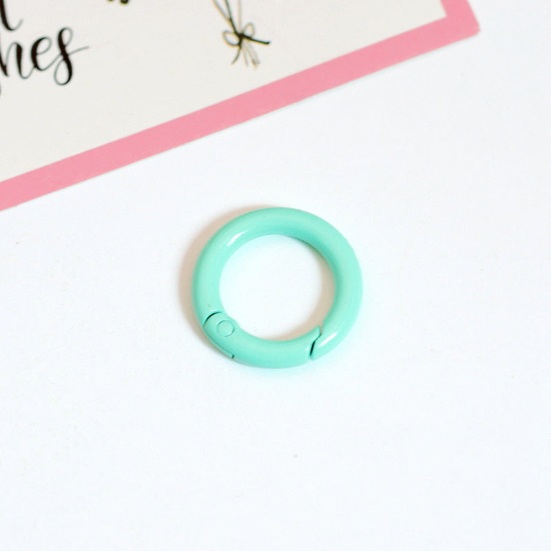 5PCS DIY jewelry accessories 25mm metal paint color card ring spring opening ring