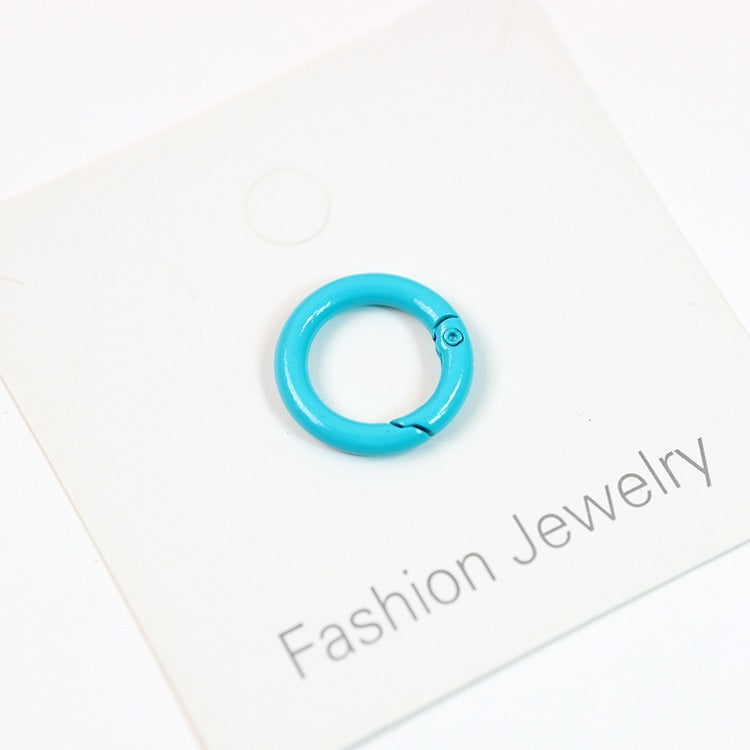 5PCS DIY jewelry accessories 25mm metal paint color card ring spring opening ring