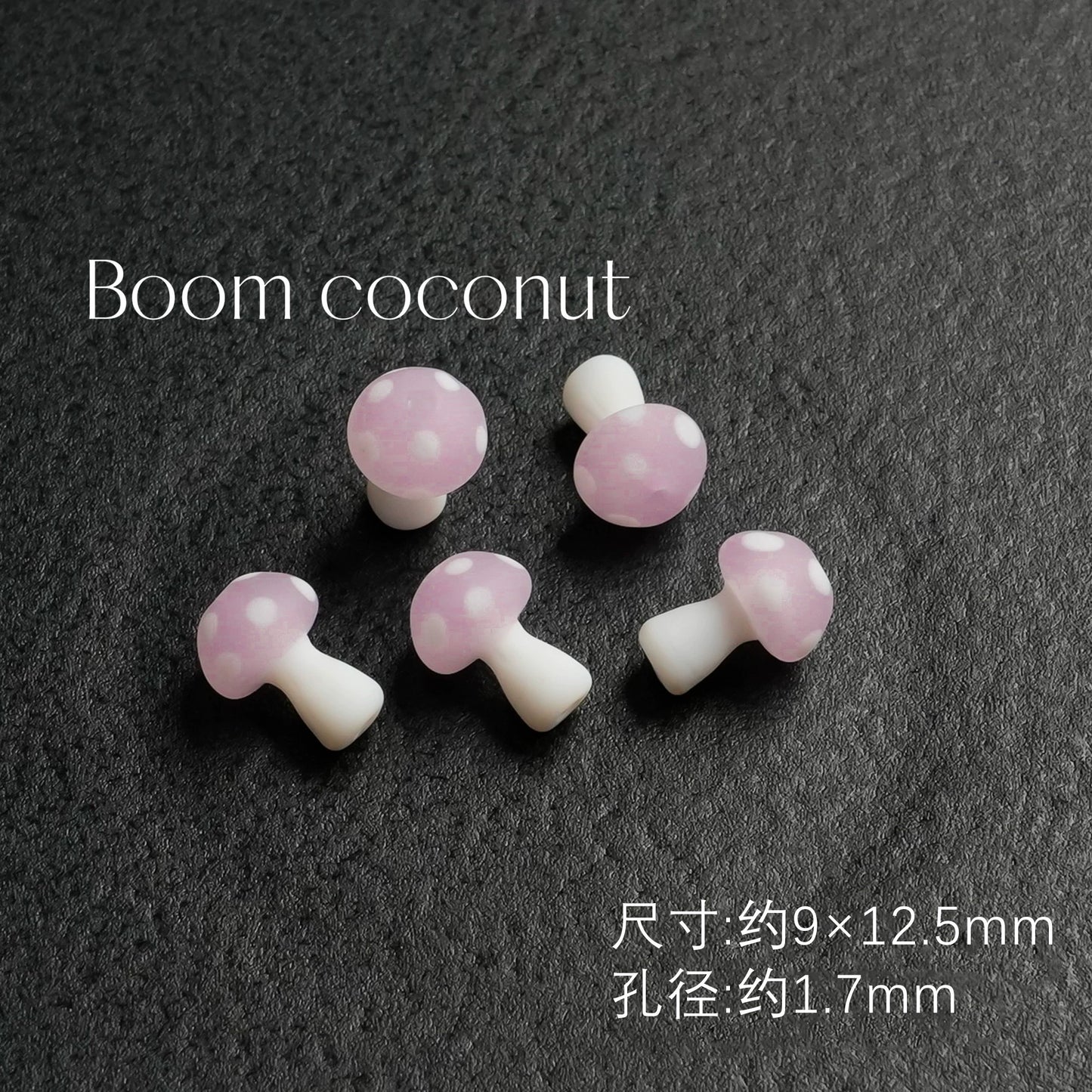 2pcs Handmade Glazed Mushroom Beads DIY Beaded Material-5821