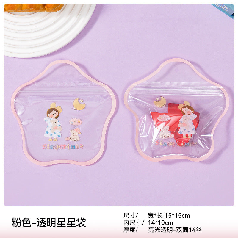 Cute Cartoon Illustration Star Gift Bag Ziplock Bag Gift Packing Bag