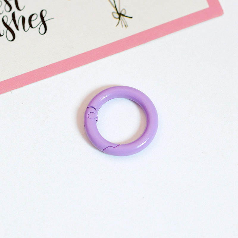 5PCS DIY jewelry accessories 25mm metal paint color card ring spring opening ring