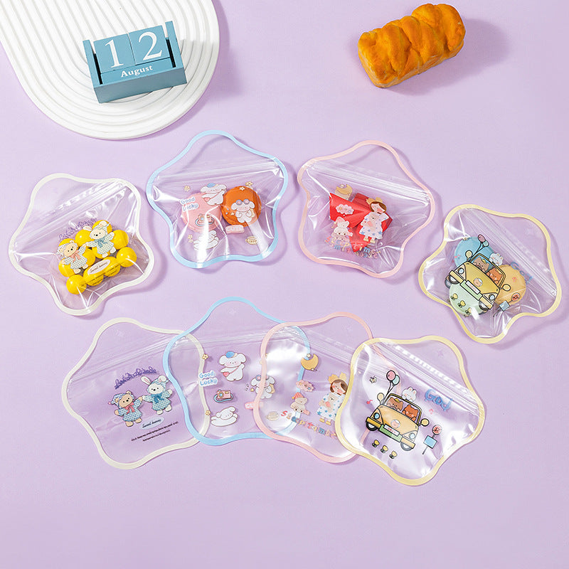 Cute Cartoon Illustration Star Gift Bag Ziplock Bag Gift Packing Bag