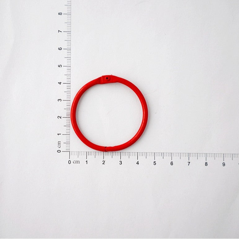 15pcs/Jewelry Accessories 45mm Iron Color Round Open Card Ring Keychain
