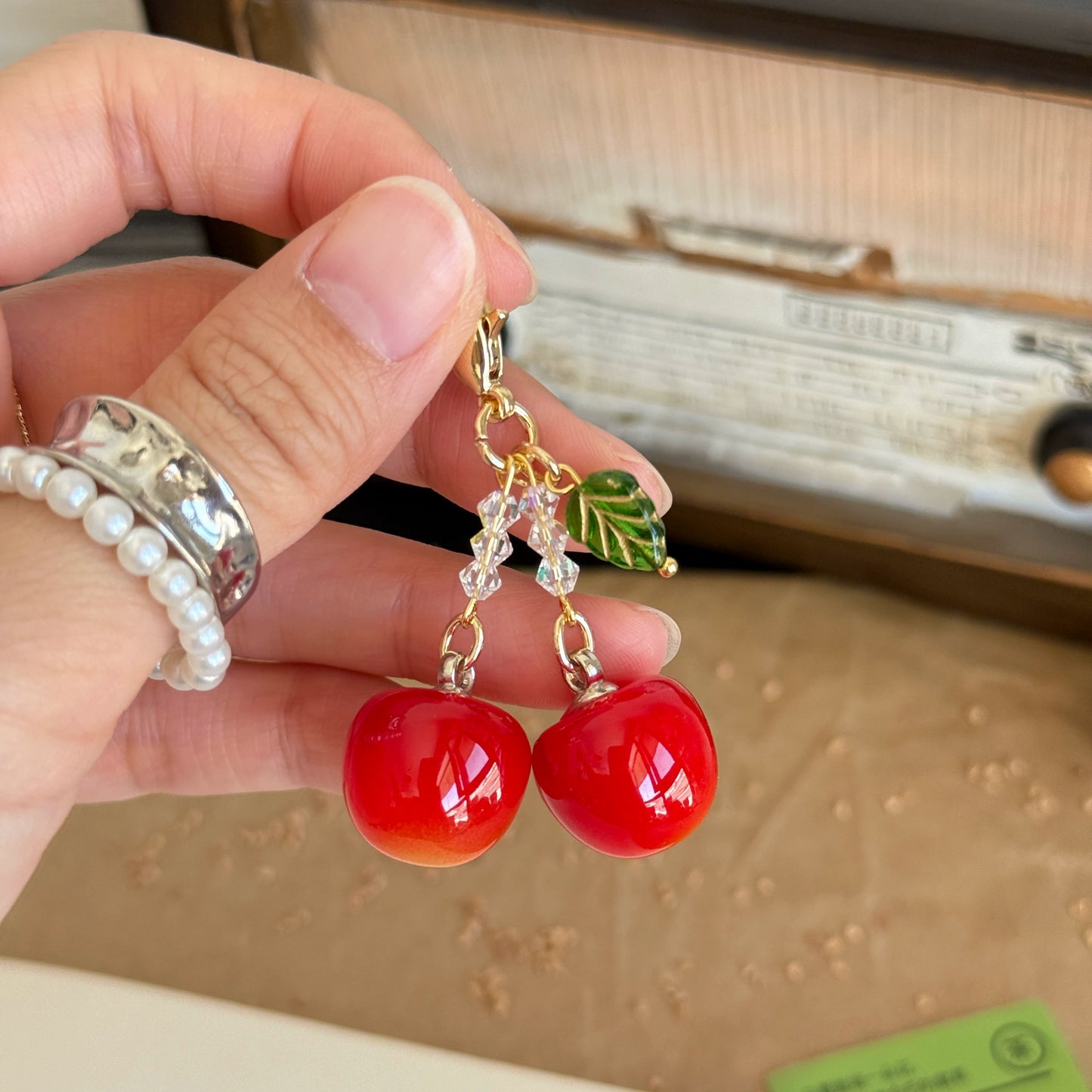 Sweet Cherry Bag Pendant Mobile Phone Chain