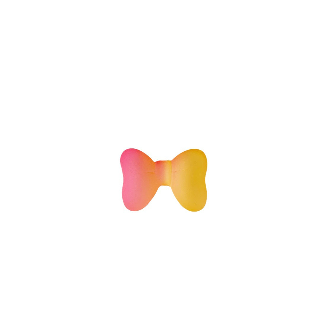 12pcs/ Acrylic Three-dimensional Two-color Rubber Bow DIY Handmade Cream Glue Accessories Mobile Phone Case Hairpin Accessories