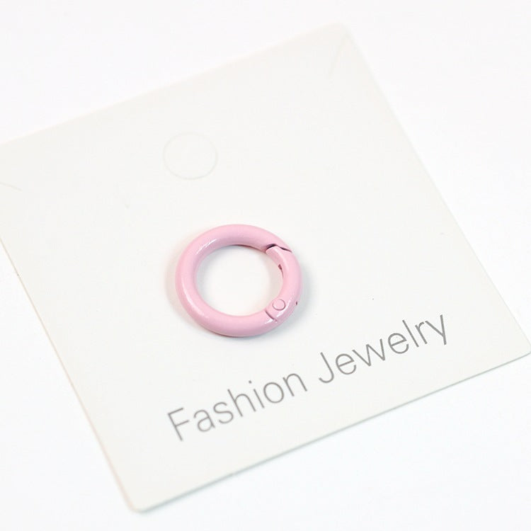 5PCS DIY jewelry accessories 25mm metal paint color card ring spring opening ring