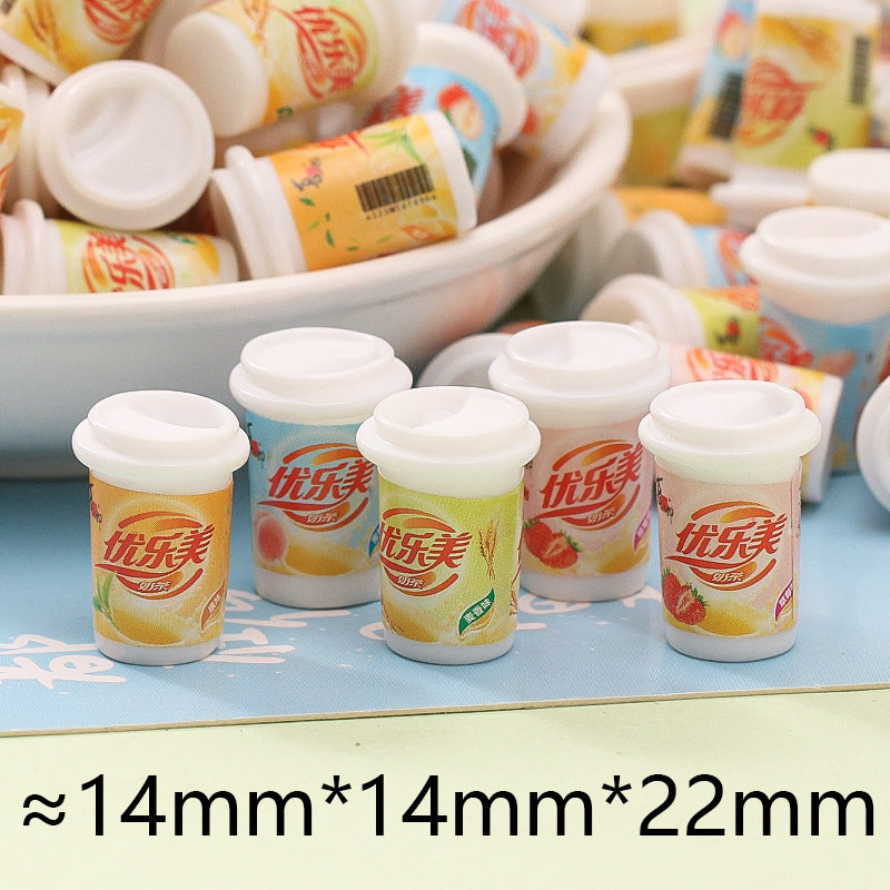 20pcs / Compilations Three-dimensional HEYTEA Portable Cup DIY Small Toy Car Micro Convenience Store