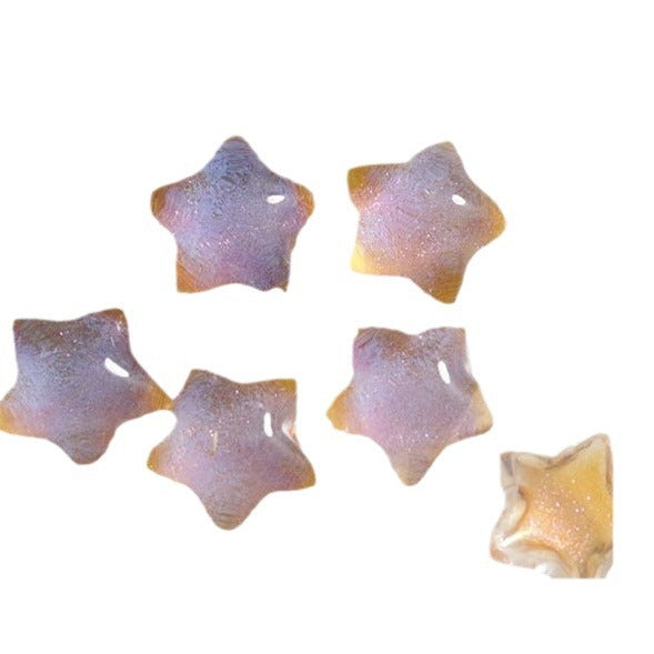 30PCS Starry Sky Streamer Symphony Cute Pentagram Patch DIY Resin Accessories