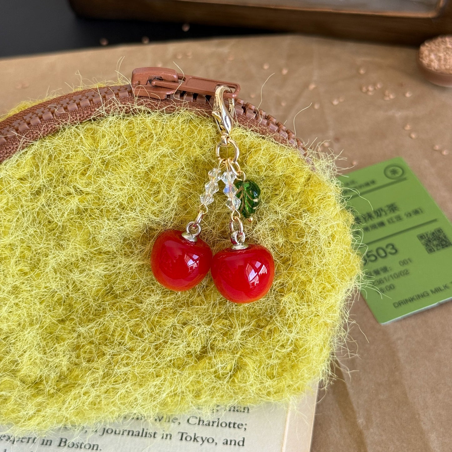 Sweet Cherry Bag Pendant Mobile Phone Chain