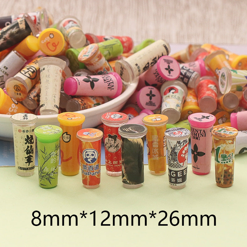 20pcs / Compilations Three-dimensional HEYTEA Portable Cup DIY Small Toy Car Micro Convenience Store