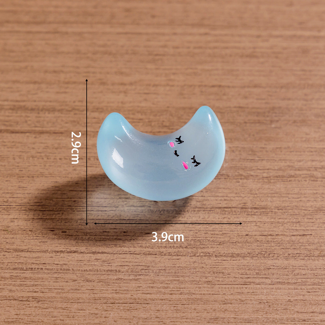 15pcs /3.5cm Luminous Cartoon Stars Moon Clouds DIY Jewelry Resin Accessories