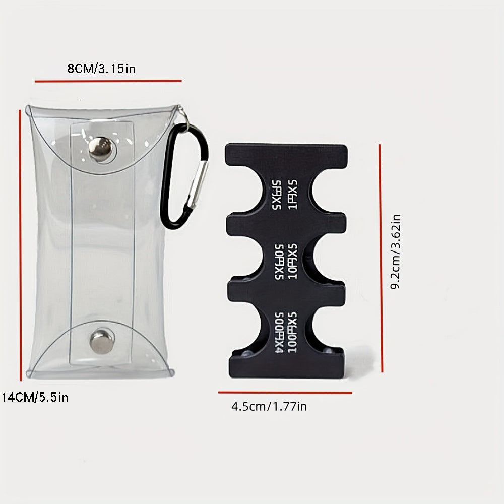 Coin Clip Change Storage Bag Portable Small Wallet Anti-Lost Clip Japanese Coin Classification Travel Transparent Card Bag