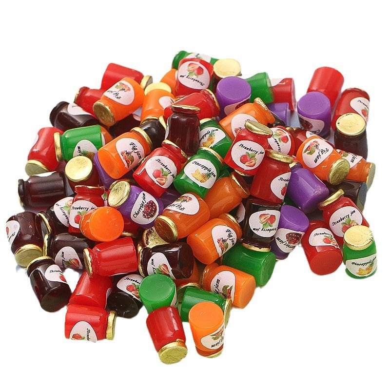 20pcs / Compilations Three-dimensional Jam Food and Play Convenience Store DIY Micro Ornament Keychain