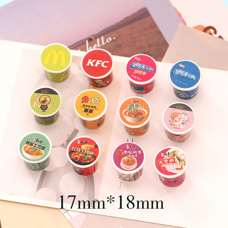 20pcs / Compilations Three-dimensional HEYTEA Portable Cup DIY Small Toy Car Micro Convenience Store