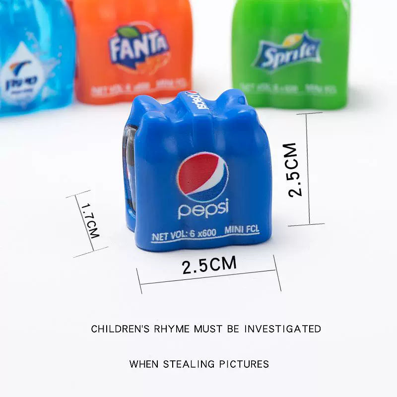 Miniature Mini Simulation Food Play Whole Box Coke Sprite Fanta Pepsi Play House Toys Tabletop Ornament Food Play