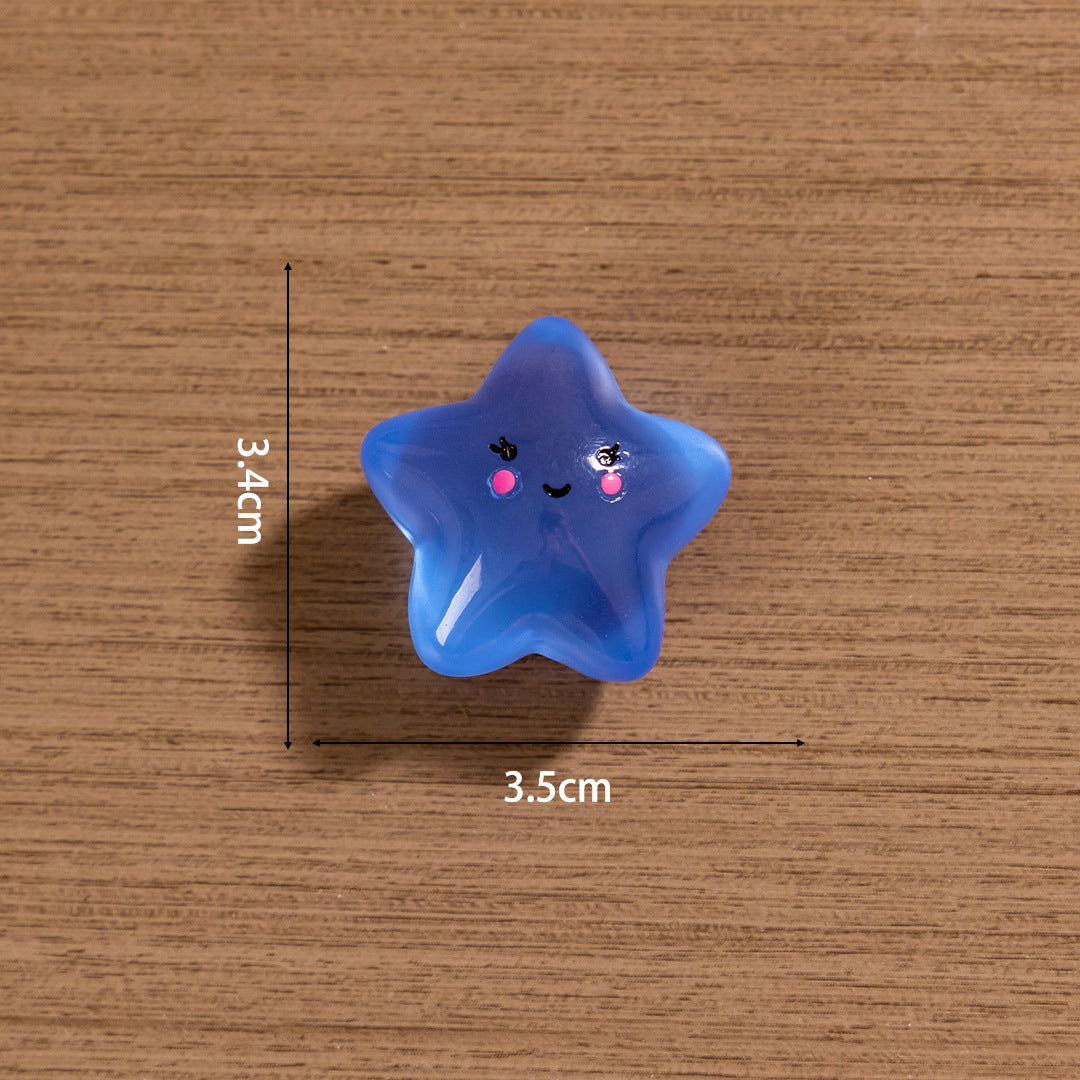 15pcs /3.5cm Luminous Cartoon Stars Moon Clouds DIY Jewelry Resin Accessories