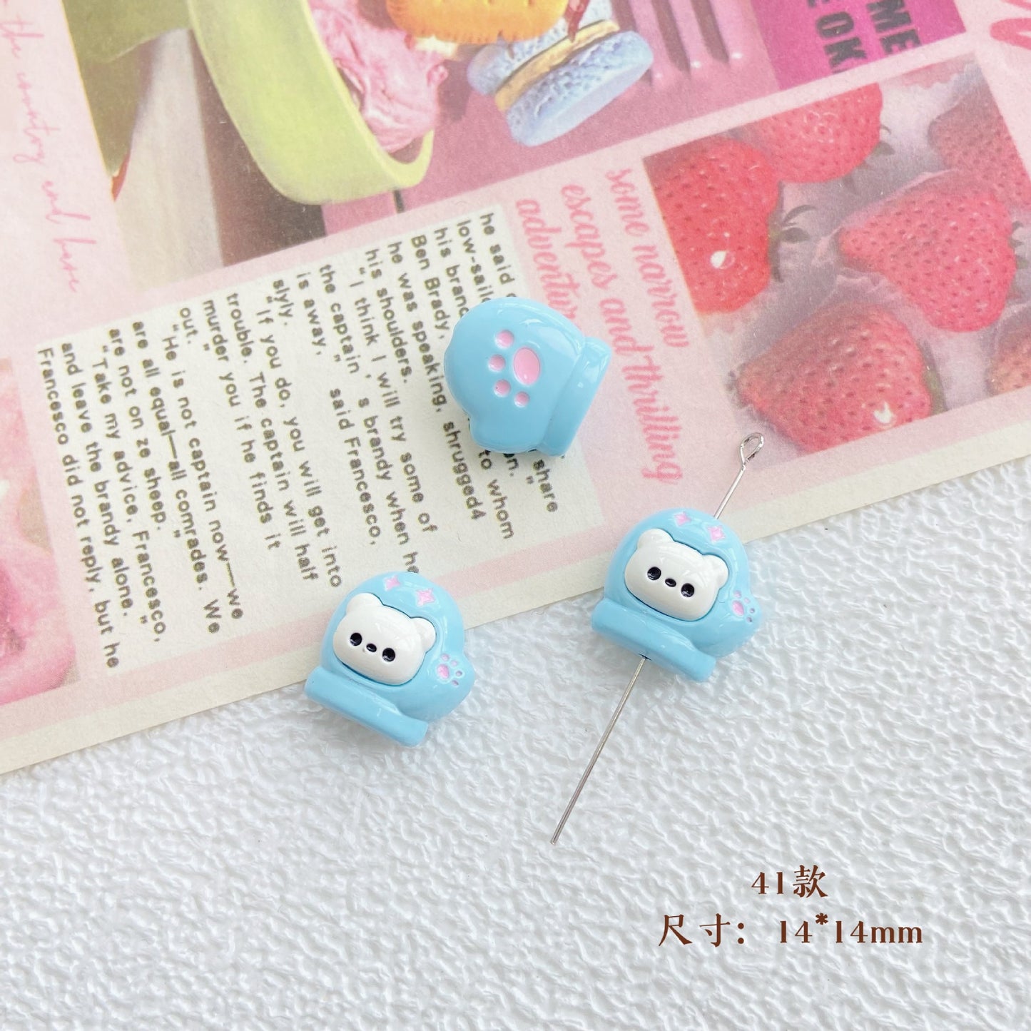10Pcs Color Splicing Bow Alloy Letter Love Wings Kitten Gloves DIY Beaded Bracelet Mobile Phone Chain Material