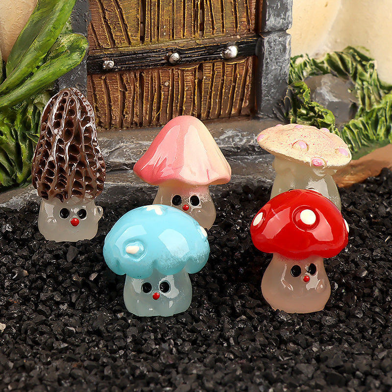 Luminous DIY handmade resin accessories mushrooms