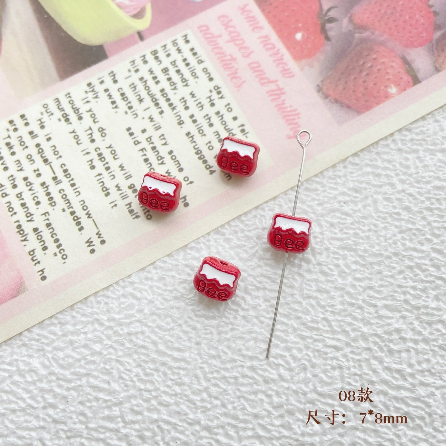 10Pcs Color Splicing Bow Alloy Letter Love Wings Kitten Gloves DIY Beaded Bracelet Mobile Phone Chain Material
