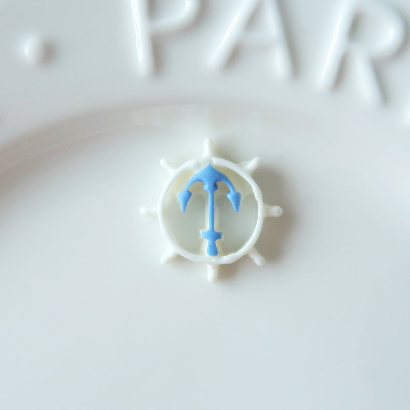 Hot-selling Ocean Wind Series Sailing Boat Anchor Resin Accessories DIY Mobile Phone Case Keychain Manual Material Wholesale