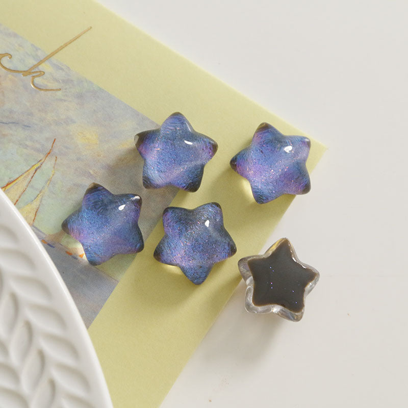 30PCS Starry Sky Streamer Symphony Cute Pentagram Patch DIY Resin Accessories