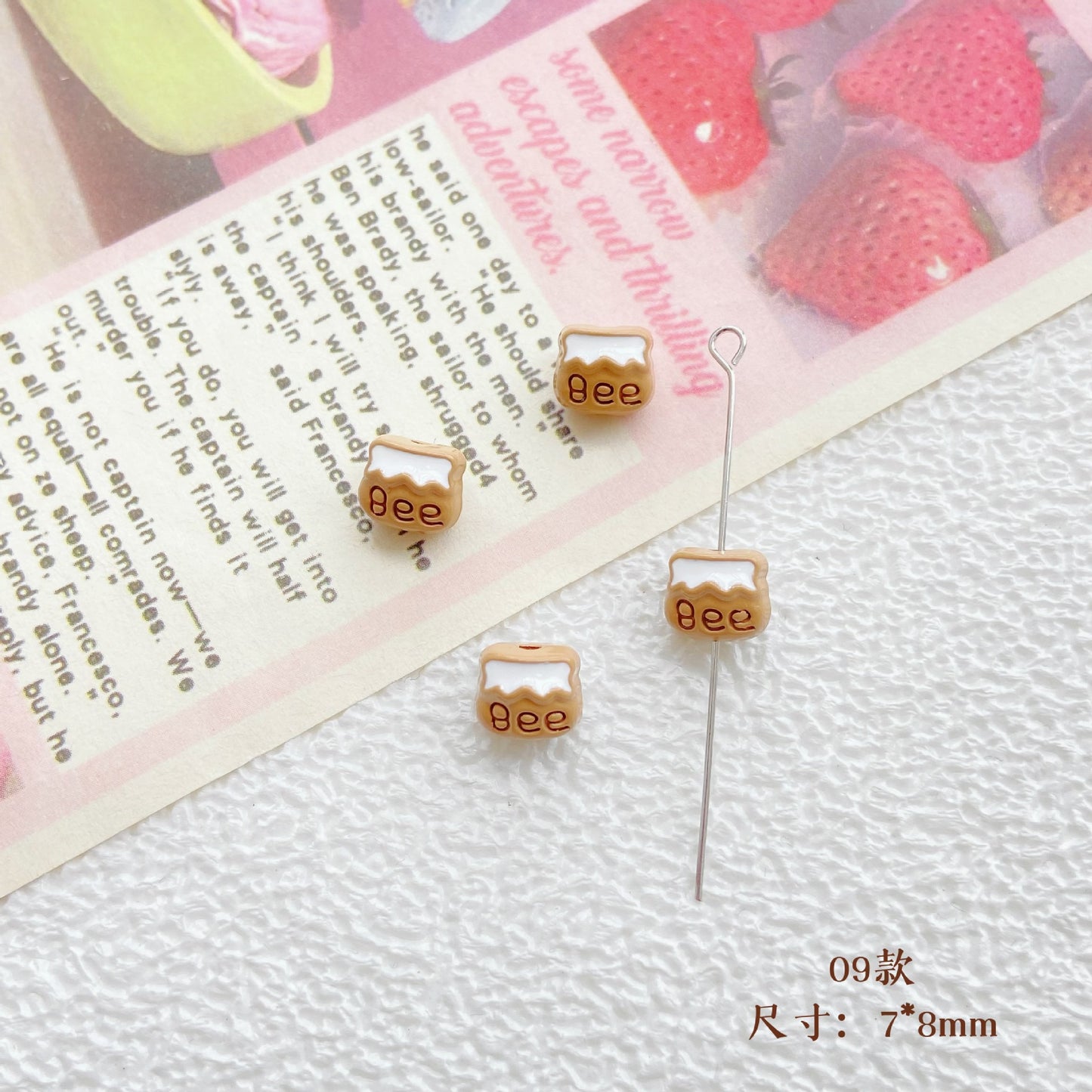 10Pcs Color Splicing Bow Alloy Letter Love Wings Kitten Gloves DIY Beaded Bracelet Mobile Phone Chain Material