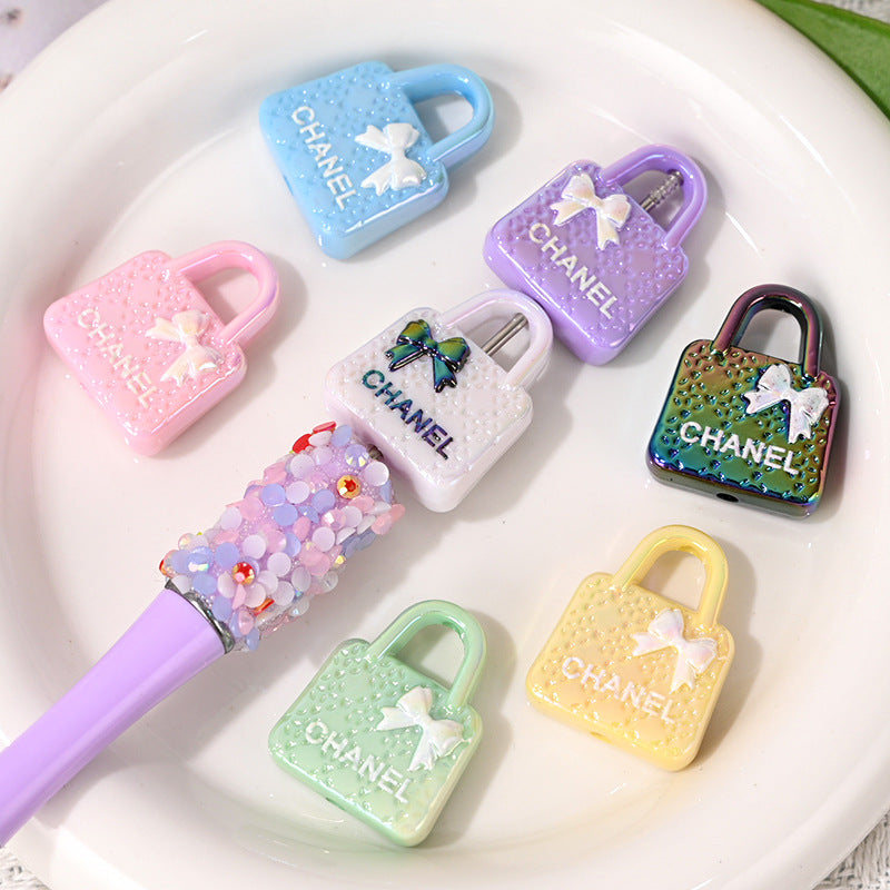 Perforated Bag Double-sided Colored Special-shaped Bead DIY Mobile Phone Chain