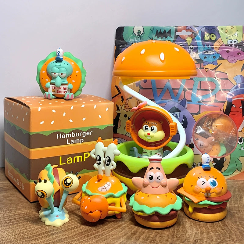 SpongeBob SquarePants Delicious Crab Burger Cartoon Cute Figure Toy Tabletop Ornament Decorative Gift