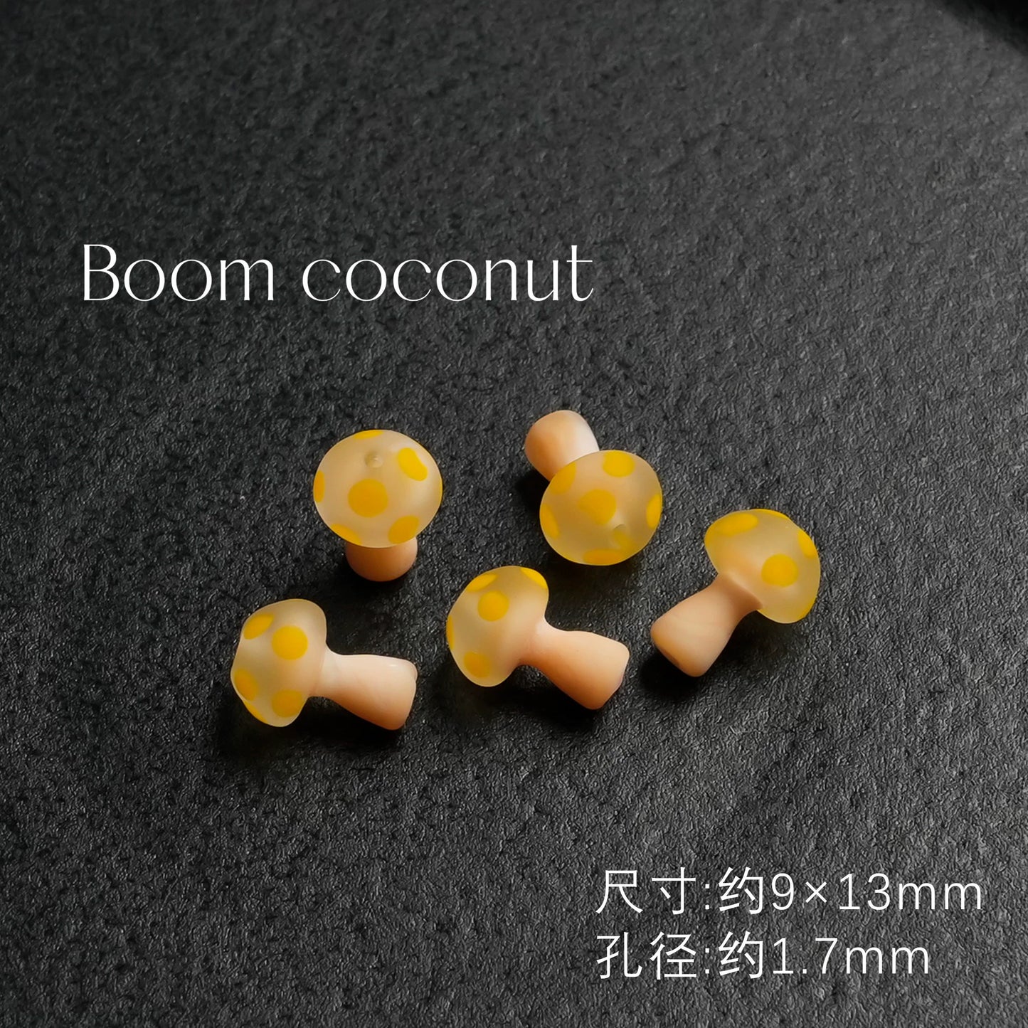 2pcs Handmade Glazed Mushroom Beads DIY Beaded Material-5821