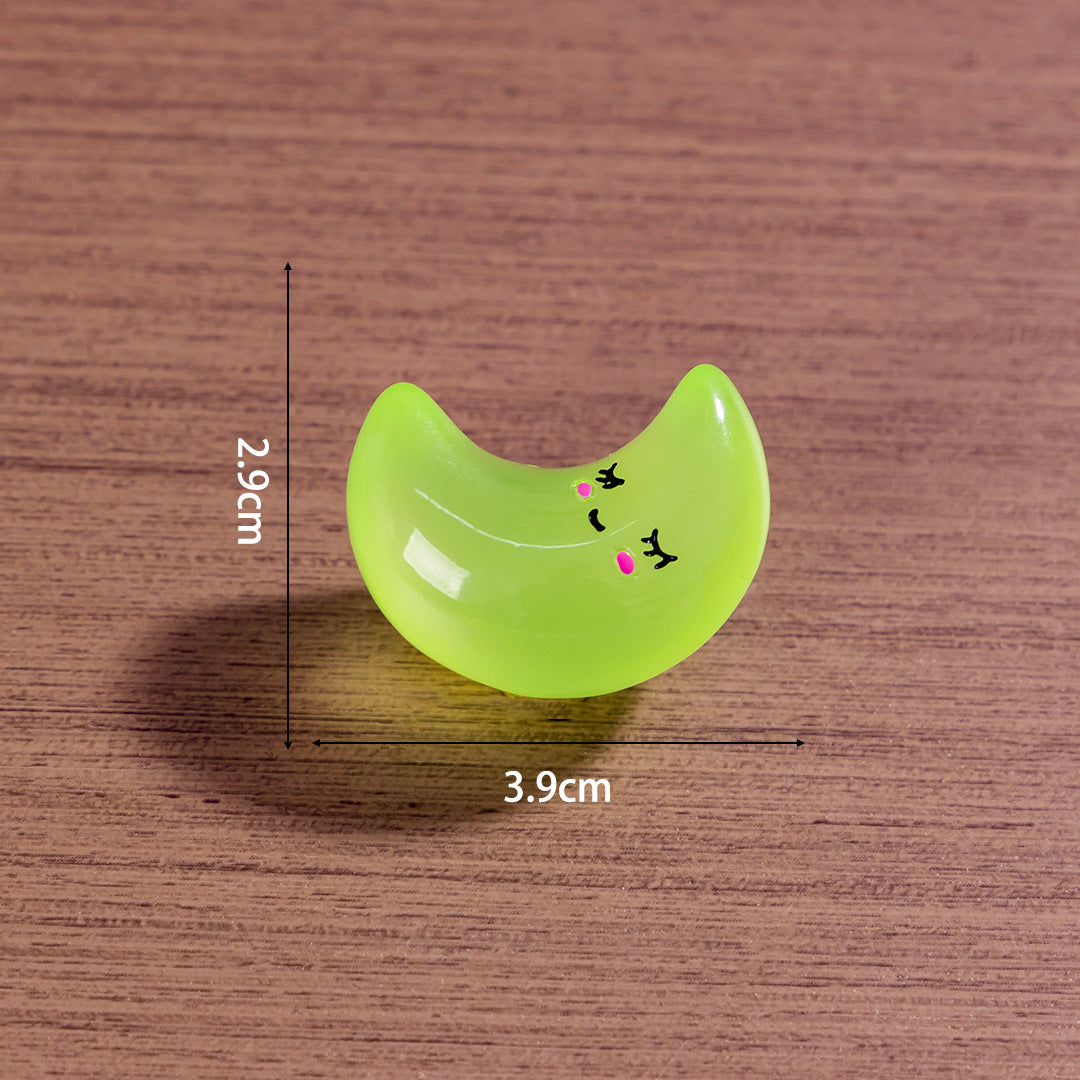 15pcs /3.5cm Luminous Cartoon Stars Moon Clouds DIY Jewelry Resin Accessories