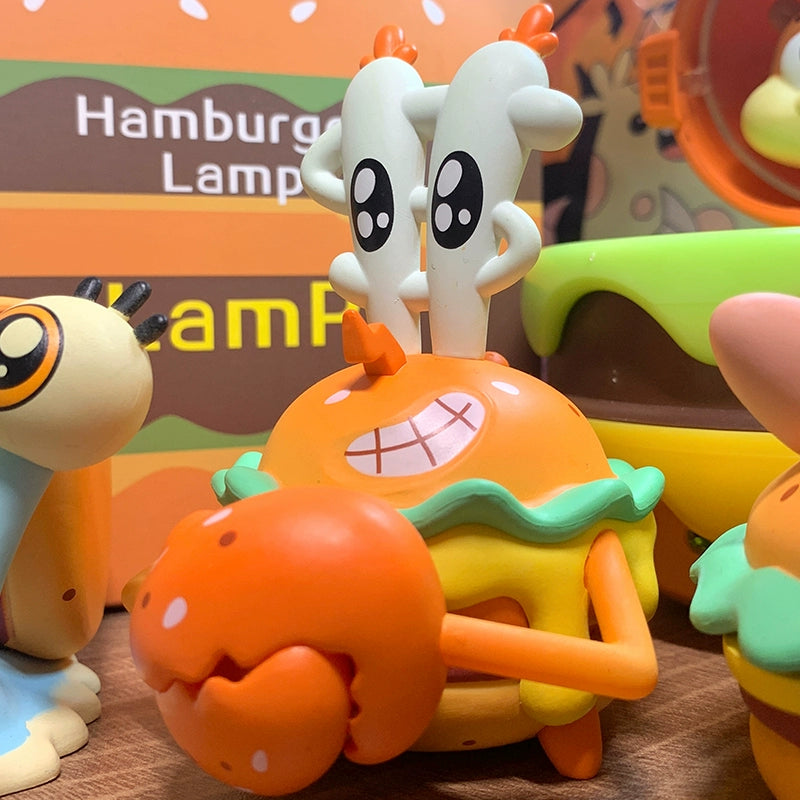 SpongeBob SquarePants Delicious Crab Burger Cartoon Cute Figure Toy Tabletop Ornament Decorative Gift