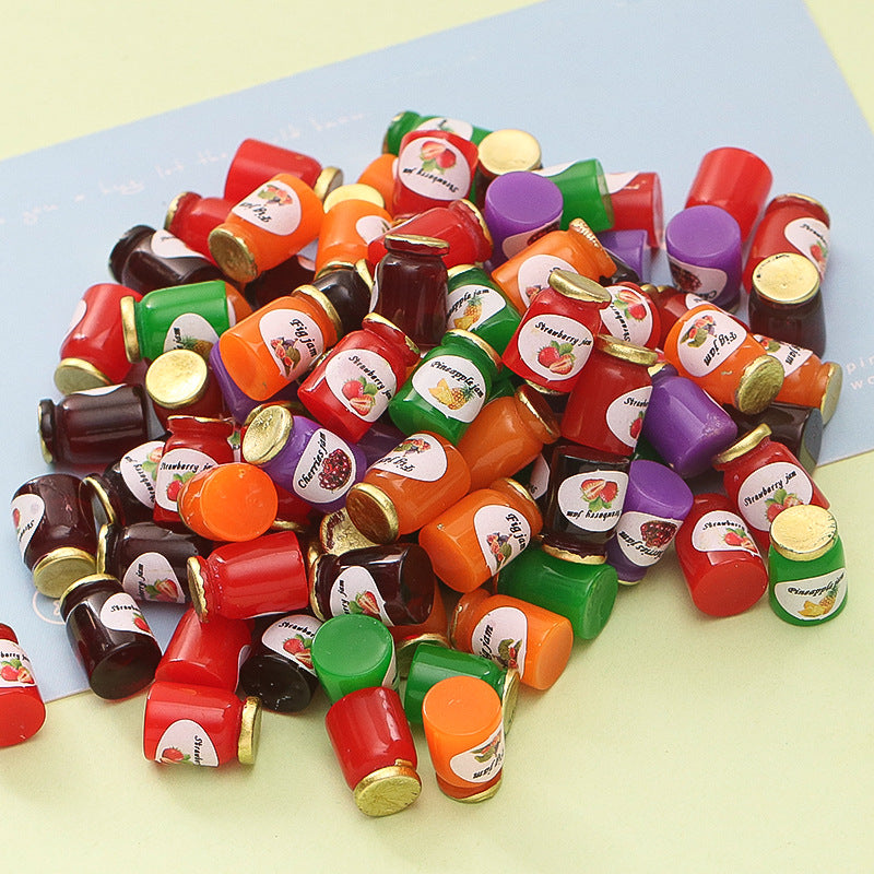 20pcs / Compilations Three-dimensional Jam Food and Play Convenience Store DIY Micro Ornament Keychain