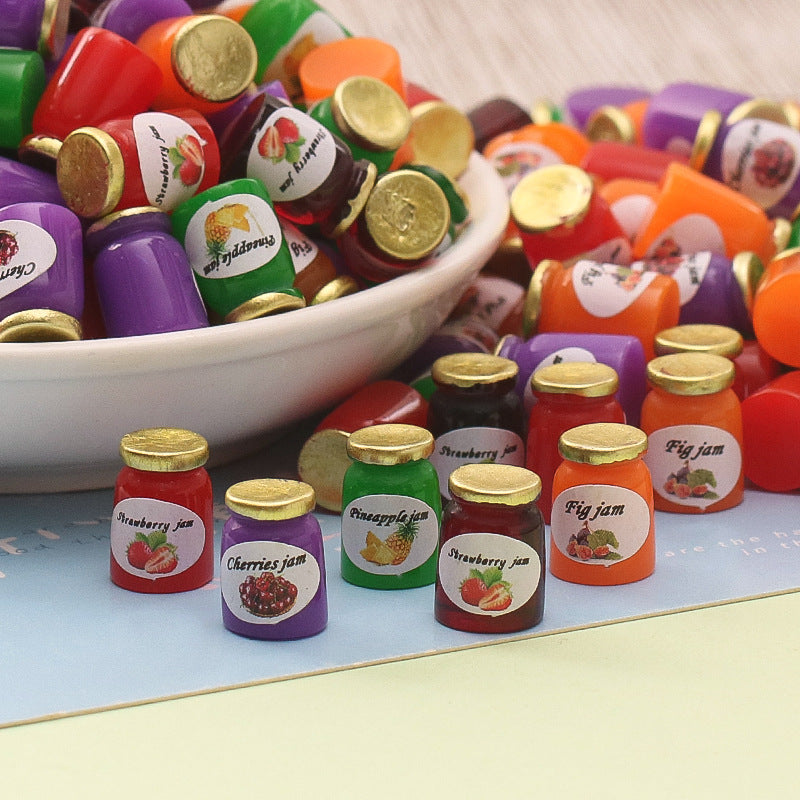 20pcs / Compilations Three-dimensional Jam Food and Play Convenience Store DIY Micro Ornament Keychain