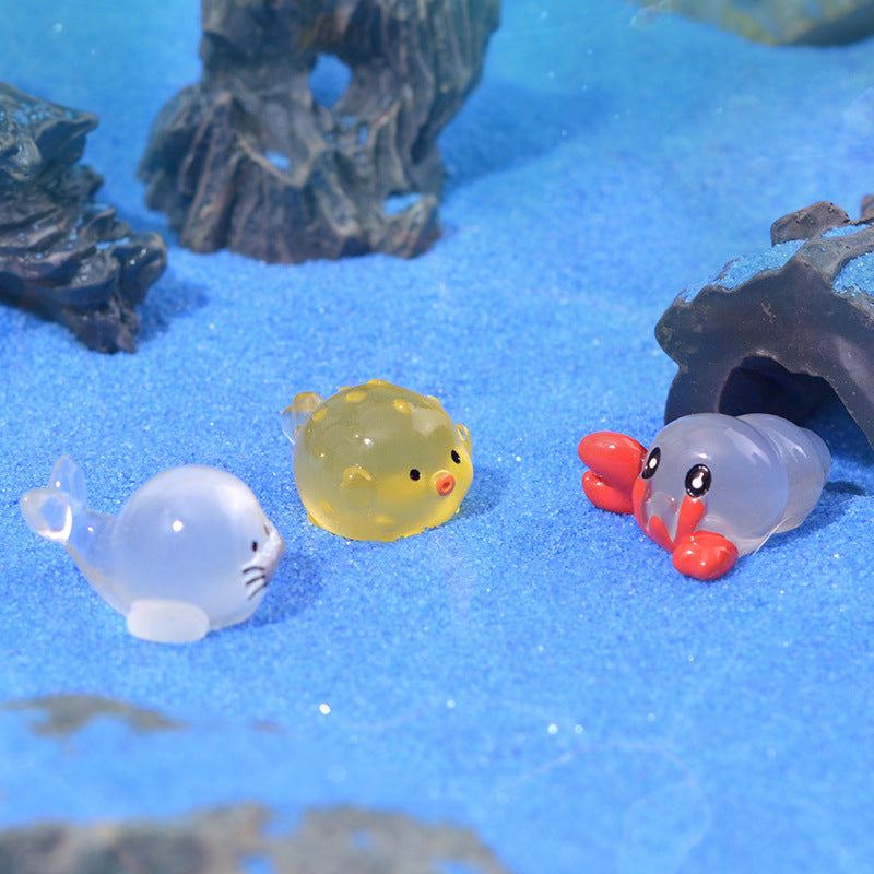 12Pcs Cartoon Marine Animal Series