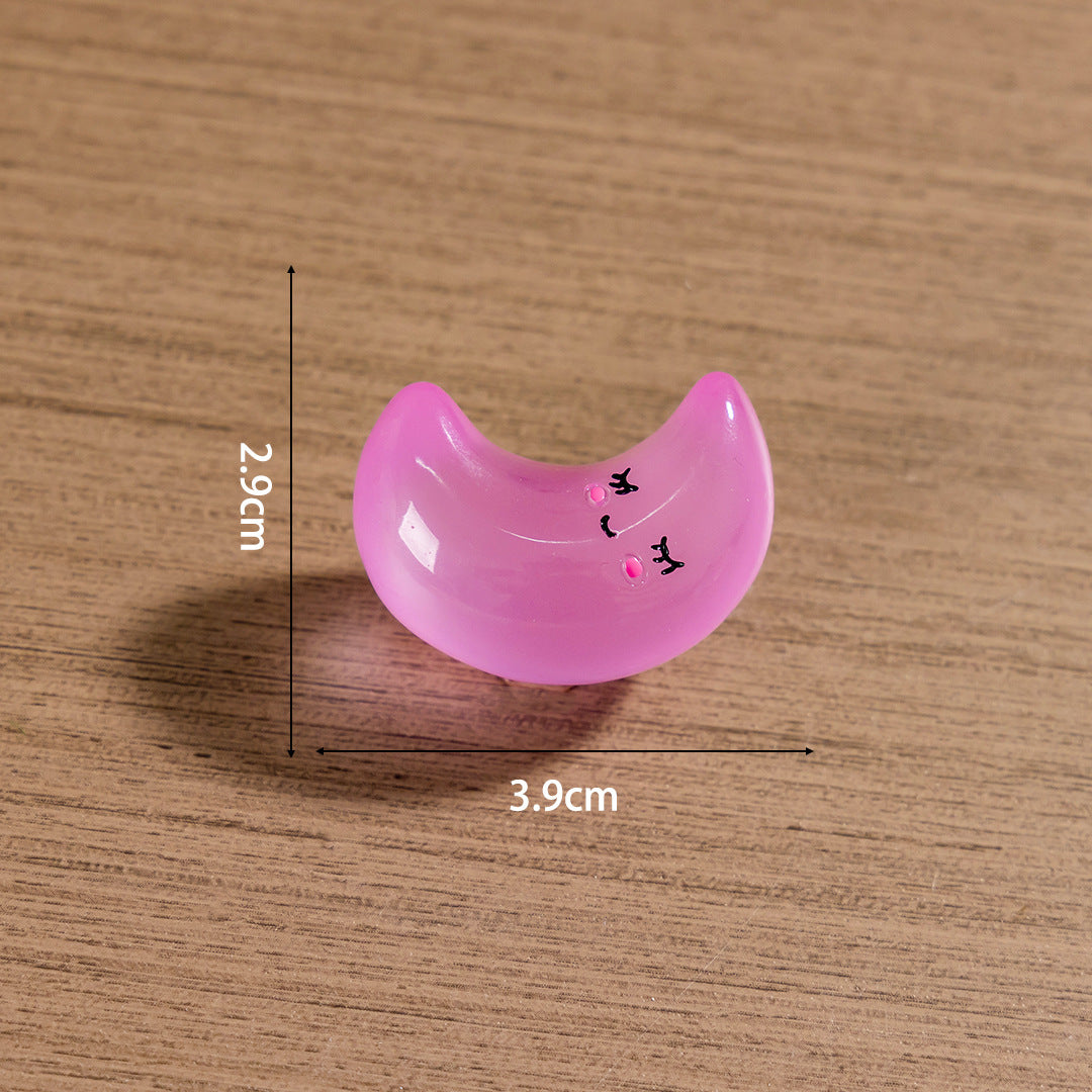 15pcs /3.5cm Luminous Cartoon Stars Moon Clouds DIY Jewelry Resin Accessories